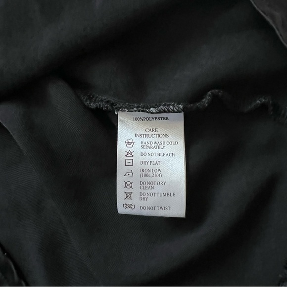 Motel Black Cowl Neck Satin Slip Mini Dress with Tie Back - Picture 9 of 12